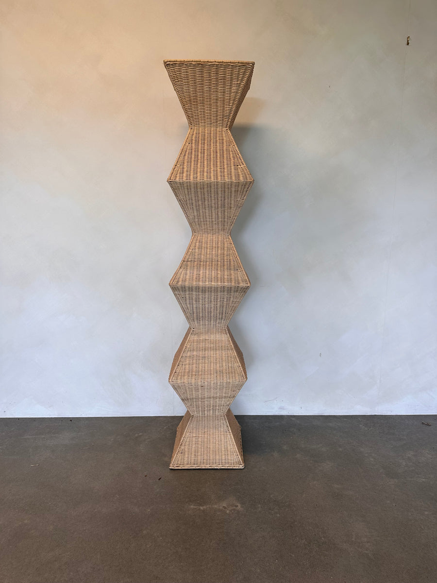 Rattan floor lamp