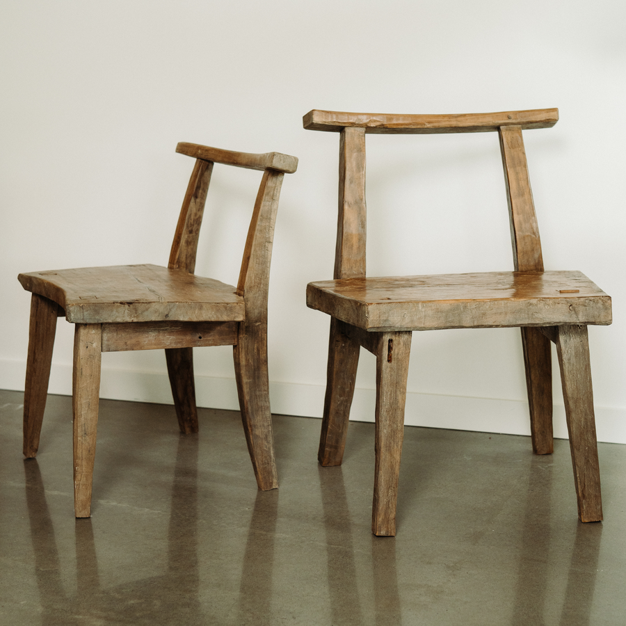 Vintage Timber Curved Dining Chairs