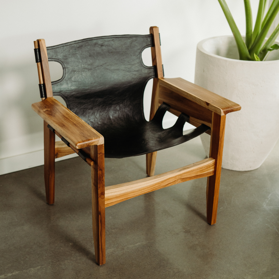 Captain Leather Cut-Out Chair
